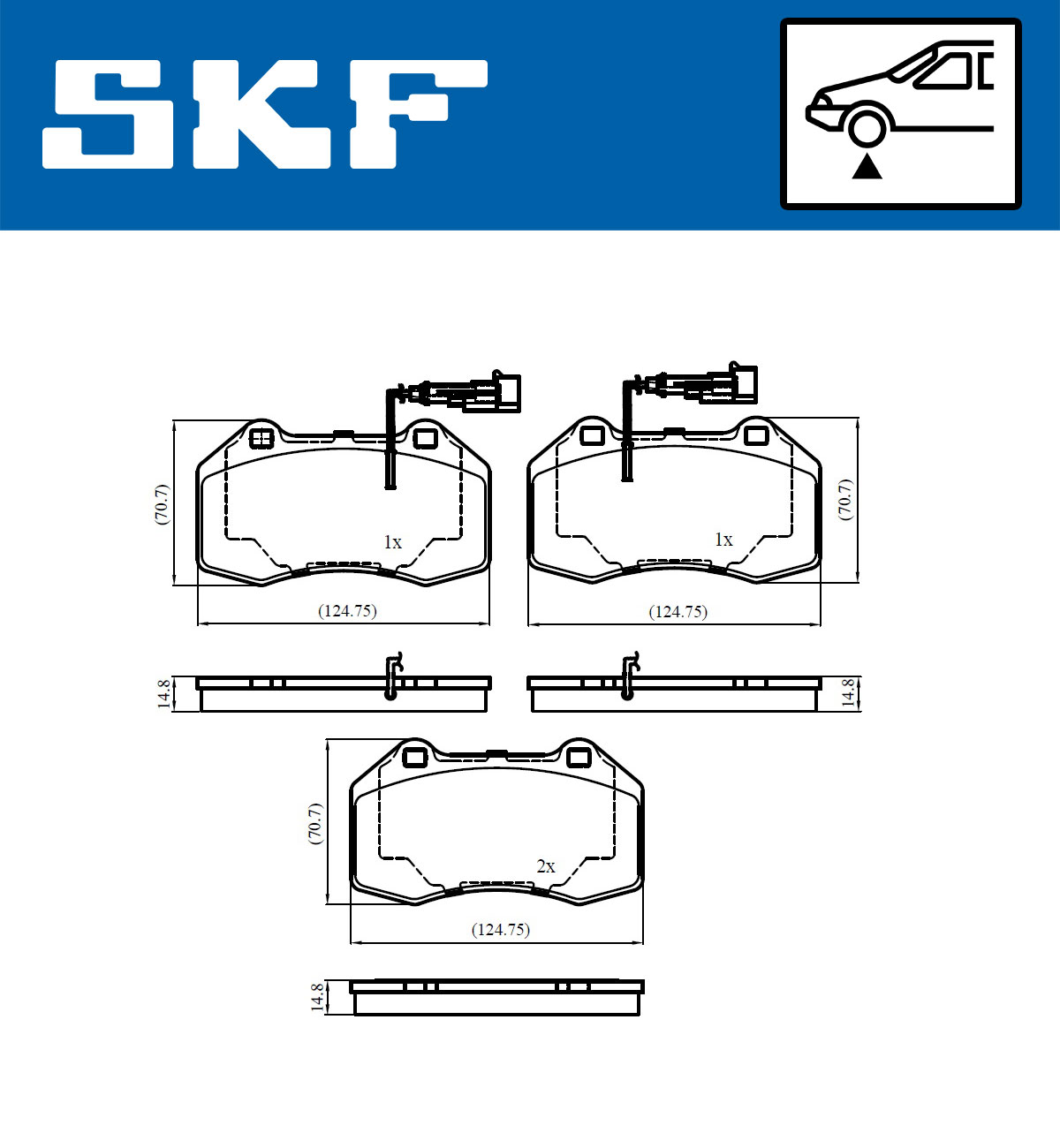 SKF VKBP 80759 E Bremsbelagsatz, Scheibenbremse